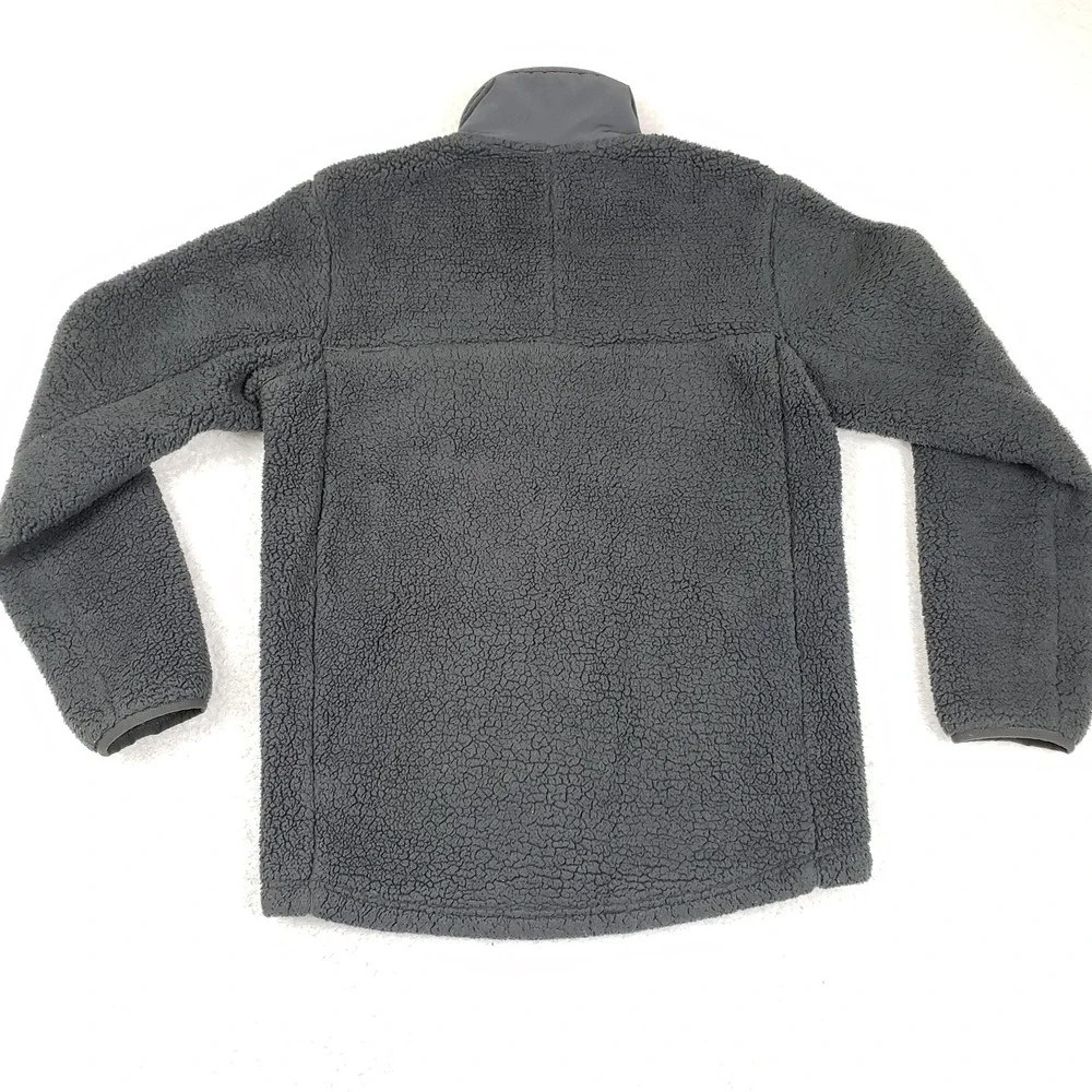The North Face Boys Campshire Full Zip Sherpa Fleece Jacket Grey L 14/16